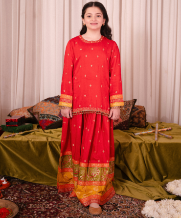 GARNET 2 PIECE PRINTED VISCOSE SUIT (ANMOL)