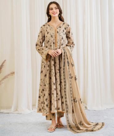 GARNET 3 PIECE PRINTED COTTON SUIT (GUL-MOHR)