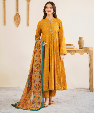 GARNET 3 PIECE PRINTED COTTON SUIT (GULMEENA)