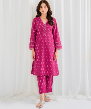 GARNET LEEYA 2 PIECE PRINTED KHADDAR SUIT