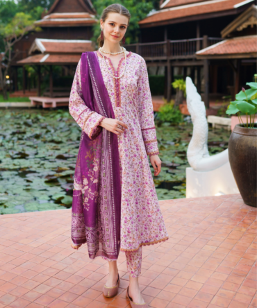 GARNET 3 PIECE COTTON LAWN SUIT (MAHNAAZ)