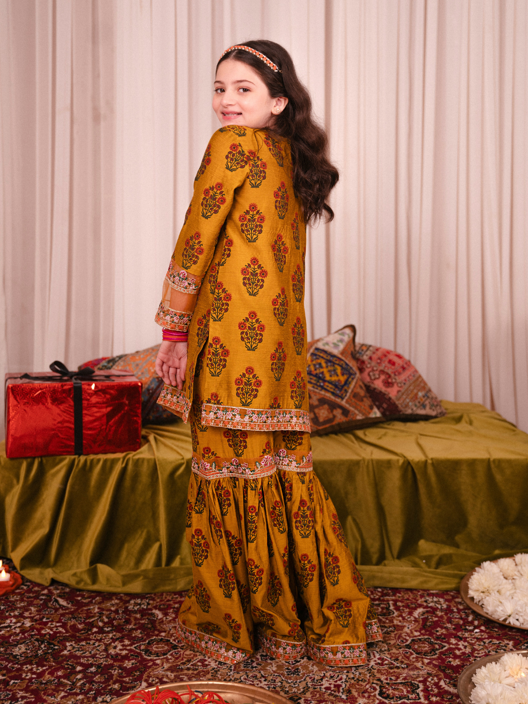 GARNET 2 PIECE COTTON SILK SUIT (SUNEHRI)